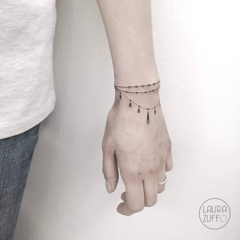 Crown Of Thorns Wristband Tattoo