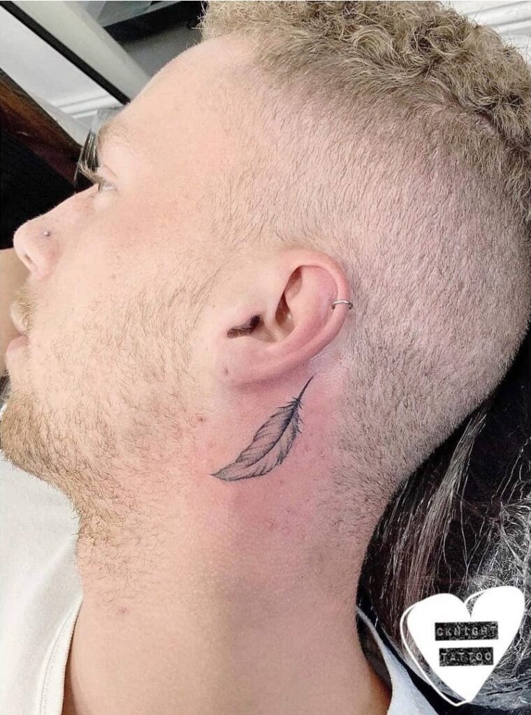 Detailed Black Rose Behind Ear Tattoo behind the ear tattoo ideas for men tattoo
