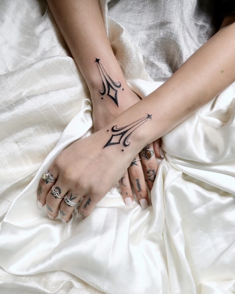 Minimalist Sparkle Wrist Tattoo