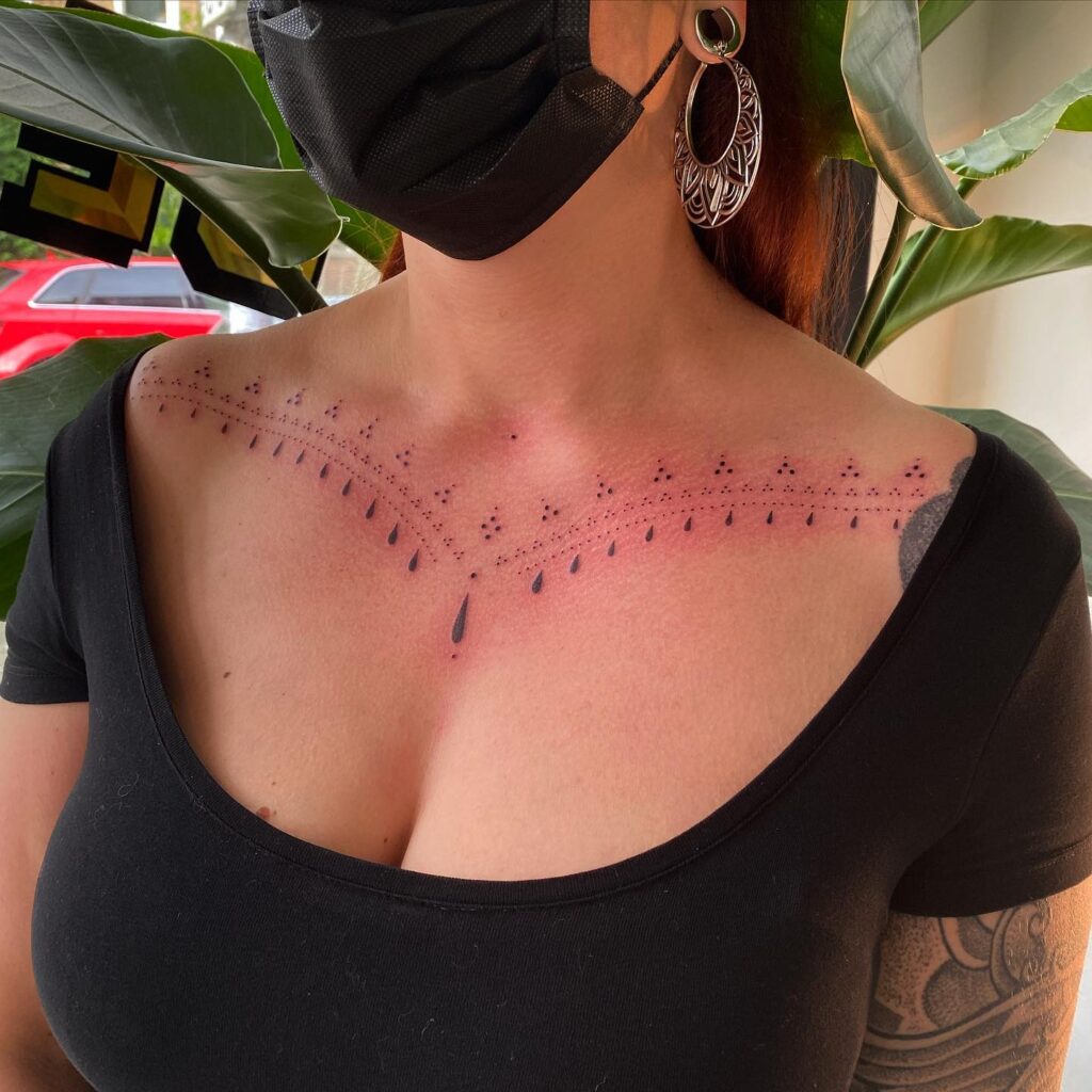 Breathe Collarbone Tattoo