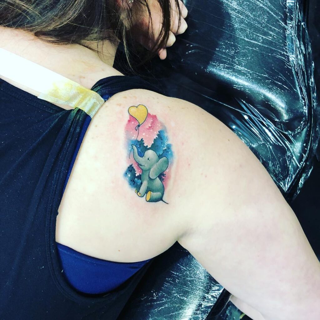 Minimalist Fetus And Heart Miscarriage Tattoo