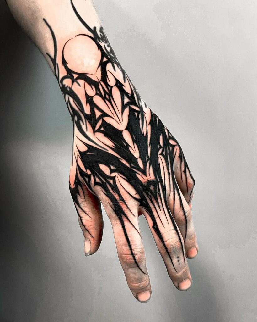 Enigmatic Black Flame Tattoo hand tattoo ideas for guys tattoo