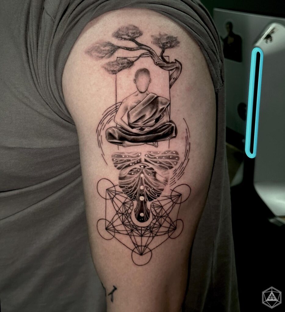 Light And Darkness Spiritual Contrast Tattoo