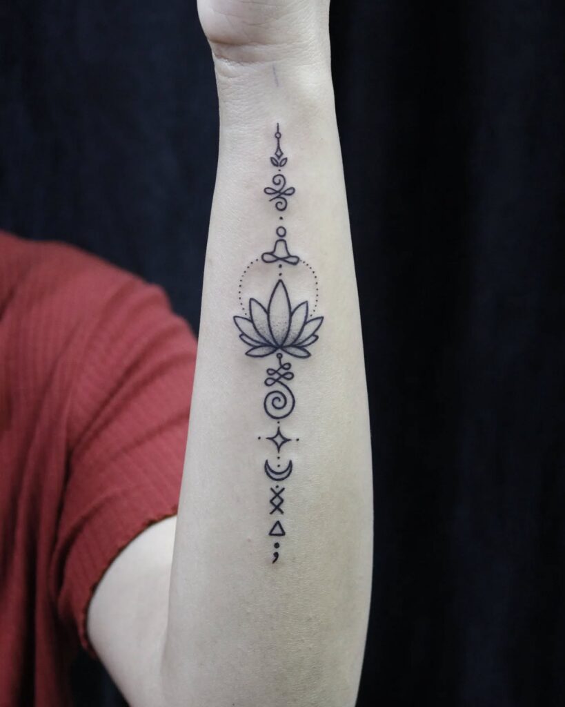 Enlightenment and Healing Forearm Tattoo symbols tattoos tattoo