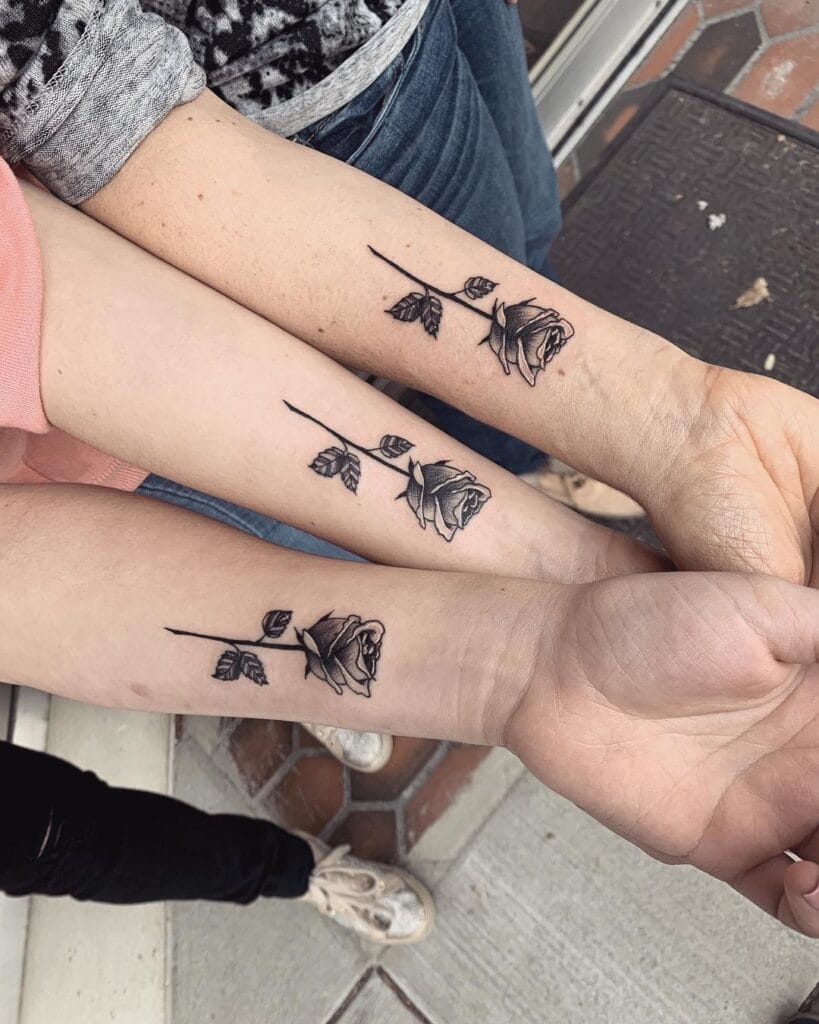 Eternal Rose mother and daughter tattoo ideas tattoo