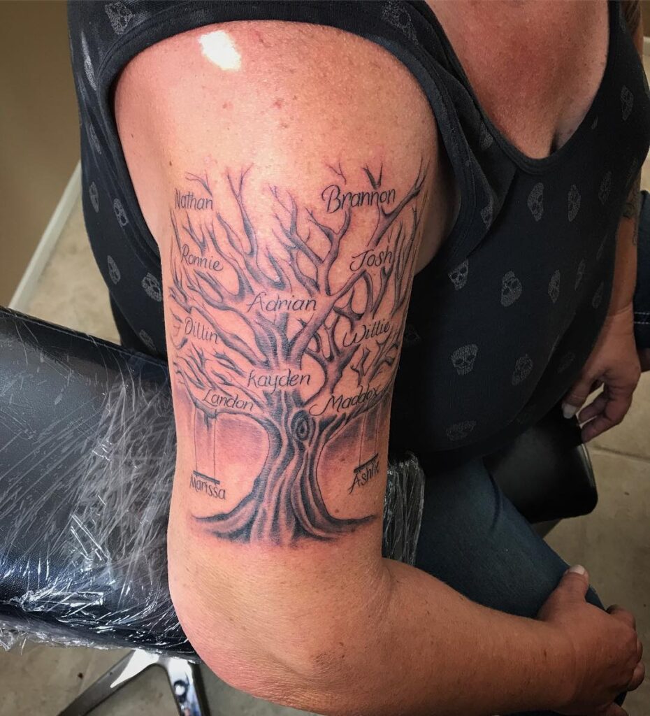 Extended Family Tree Tattoo grandchildren tattoos for grandparents tattoo