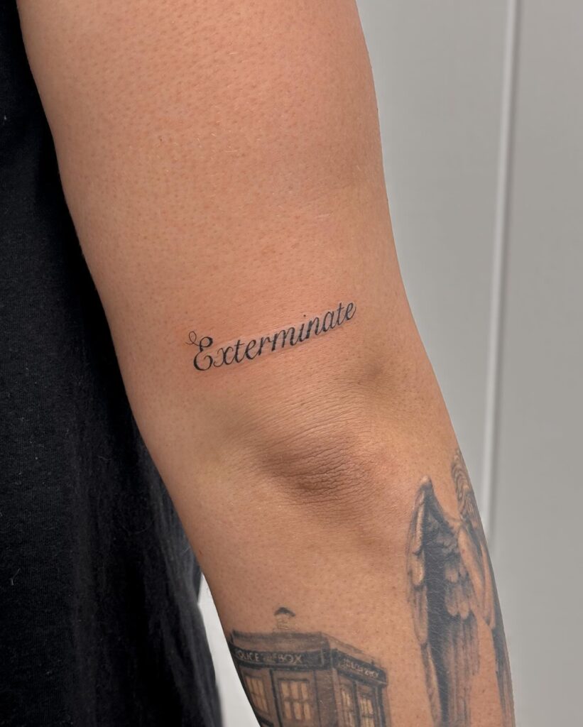 Exterminate &ndash; A Tribute to Doctor Who&rsquo;s Daleks quote tattoo ideas for men tattoo