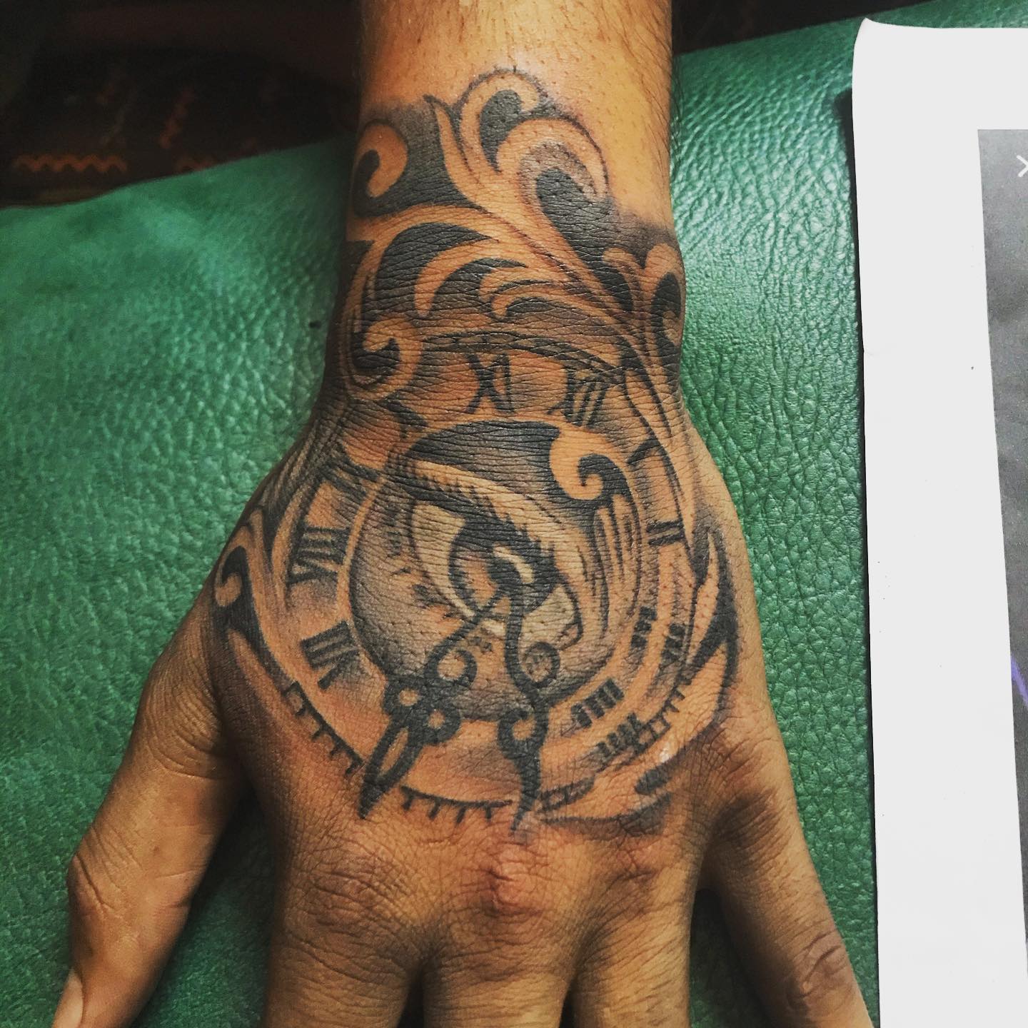 Eye and Roman Numeral Clock Tattoo clock tattoo ideas tattoo