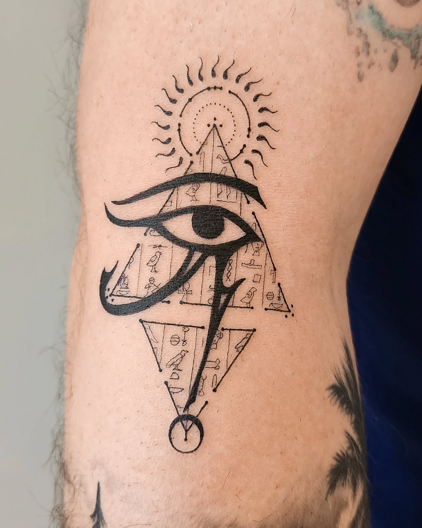 Eye Of Horus Pyramid Tattoo