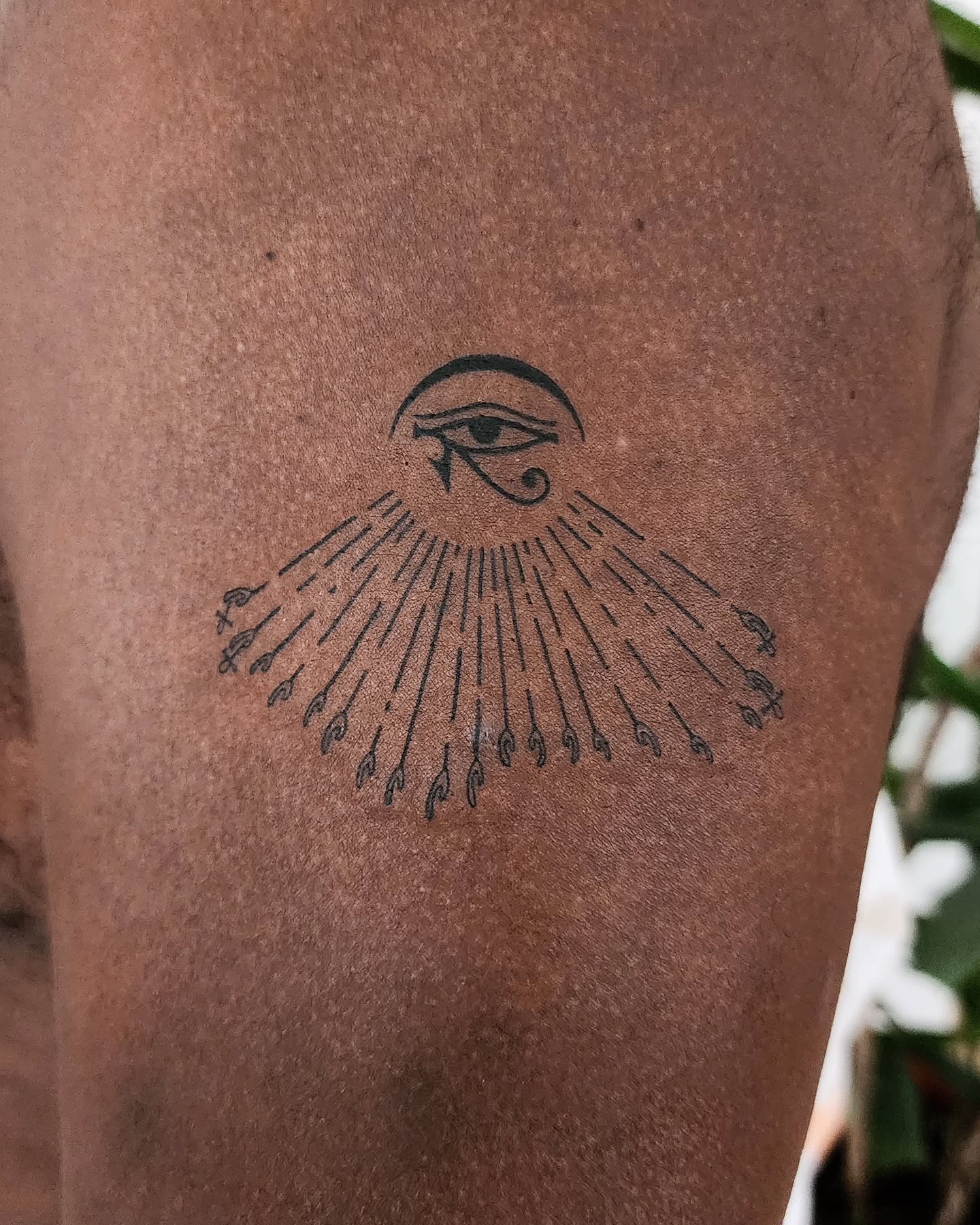 Radiating Eye Of Horus Tattoo