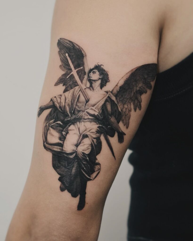 Fallen Warrior Angel Tattoo angel tattoo ideas tattoo