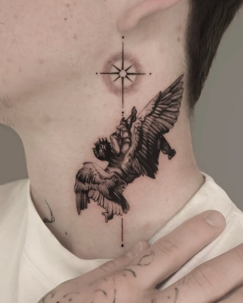 Memento Mori Neck Tattoo