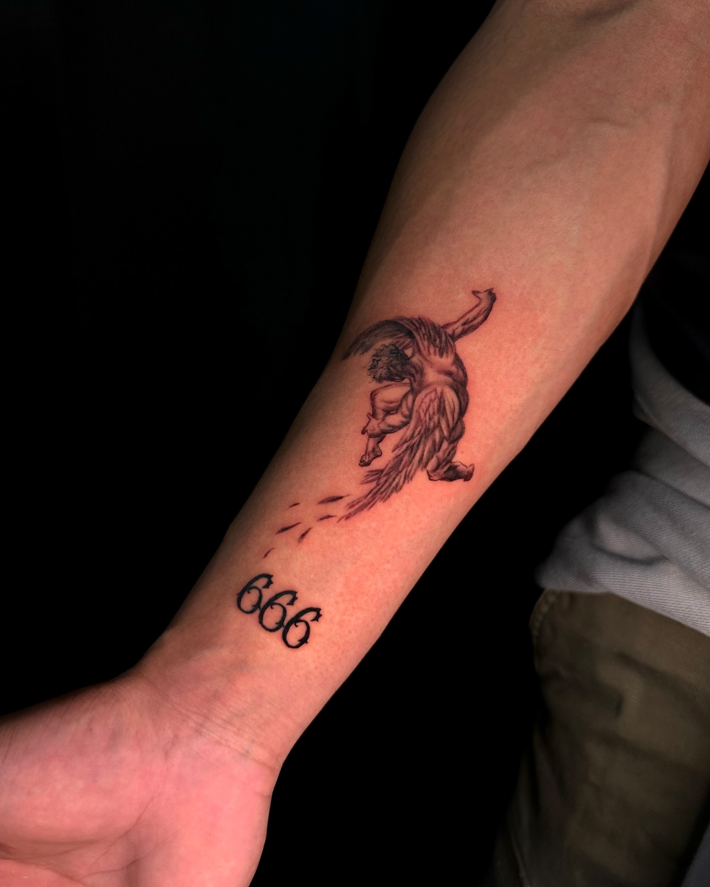 Ascending Winged Icarus Tattoo