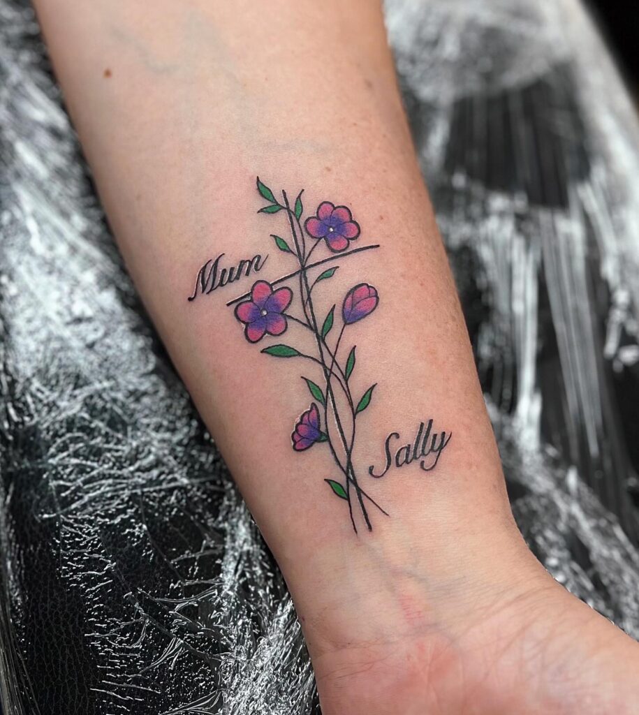 Family Blossoms Cross cross tattoos for women tattoo