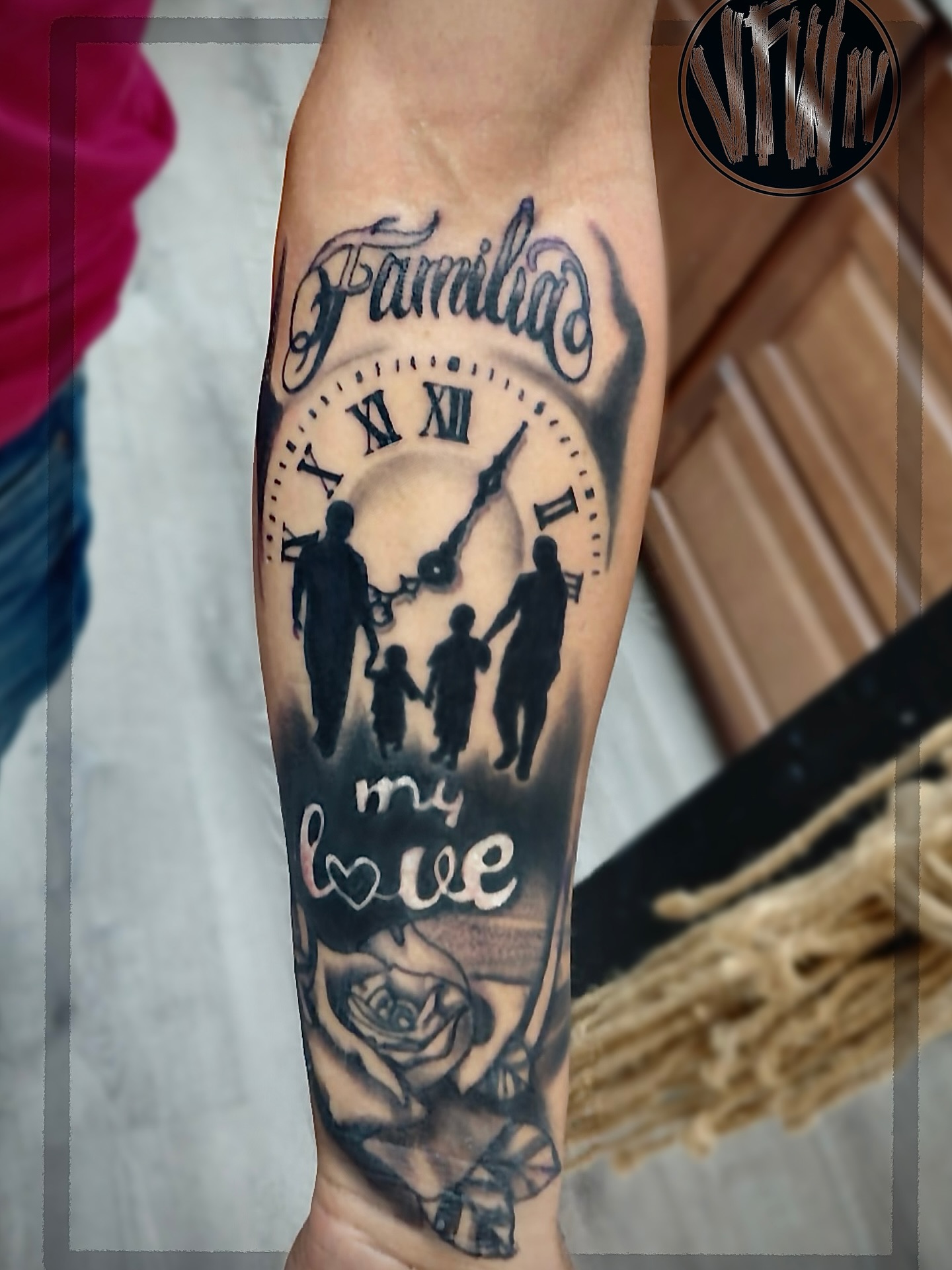Family Clock Forearm Tattoo forearm tattoos for men with meaning tattoo