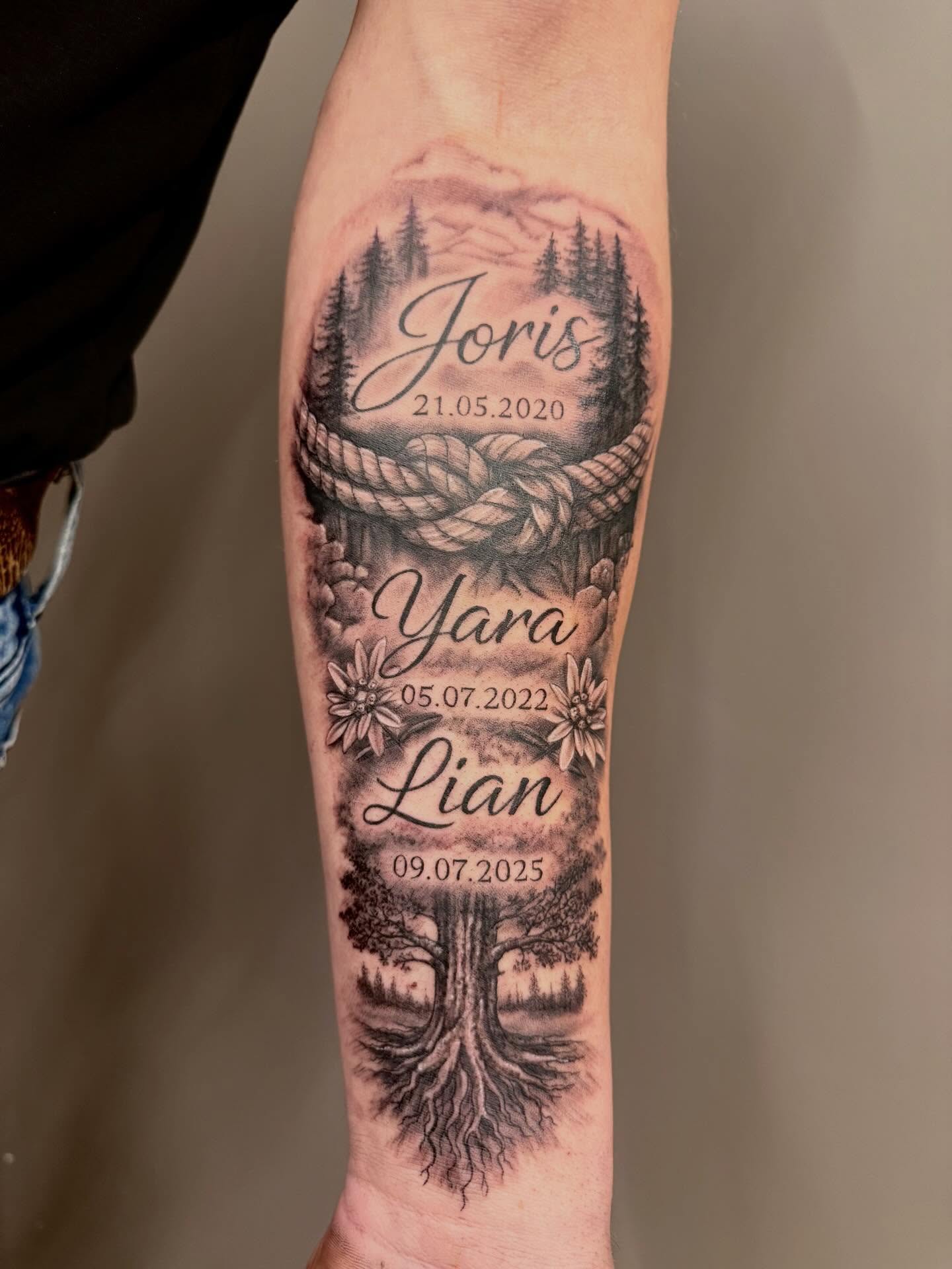Family Names and Tree Roots Tattoo family tattoos tattoo