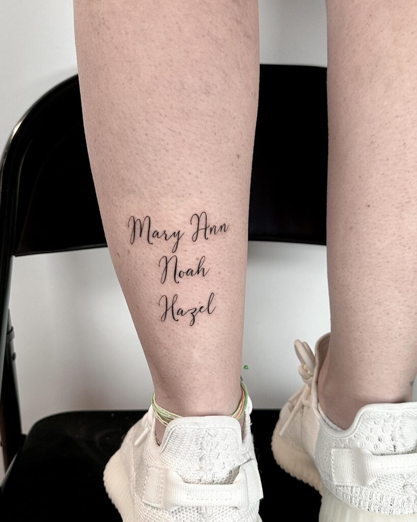 Family Names Tattoo