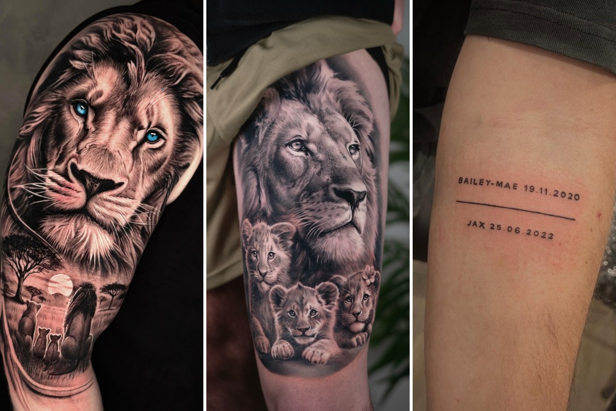 Aesthetic family tattoos for men and delicate ink ideas collage