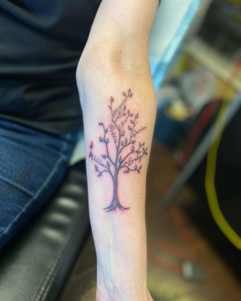 Family Tree with Names grandchildren tattoos for grandparents tattoo