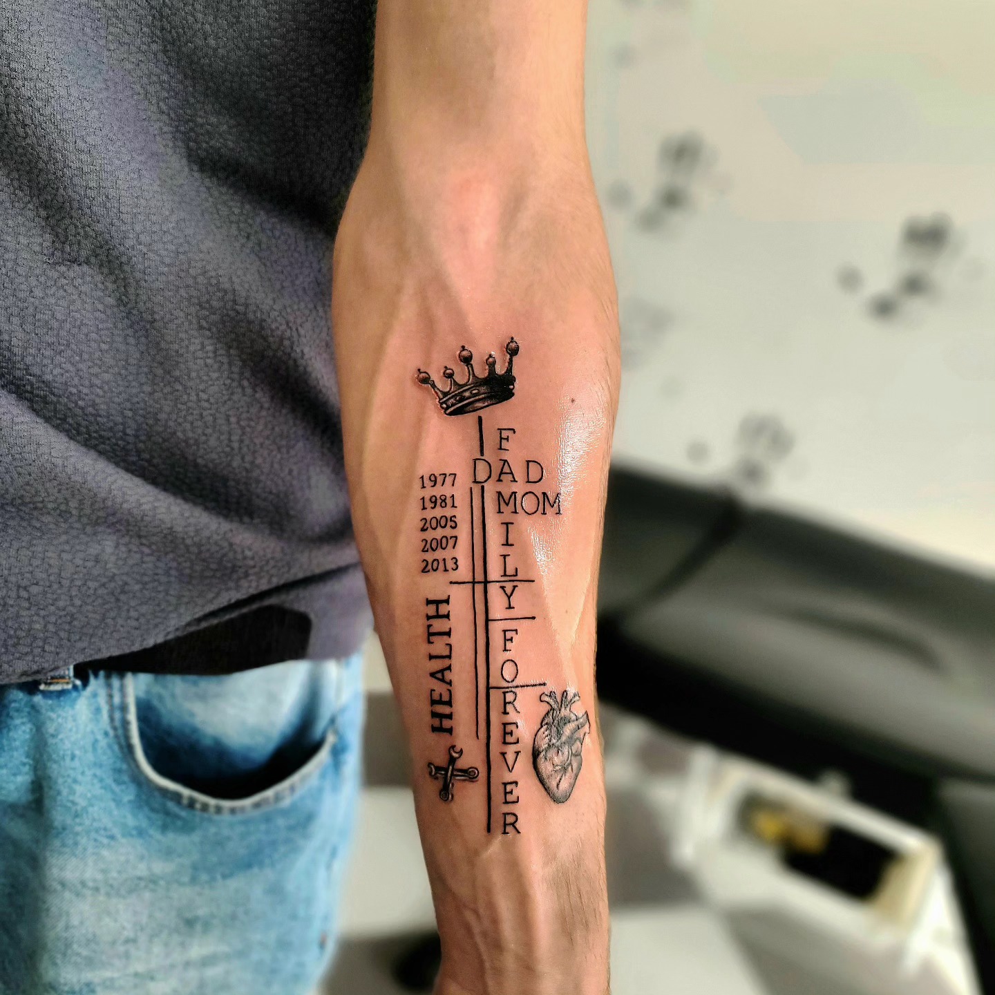Family Values Lettering Tattoo family tattoos tattoo