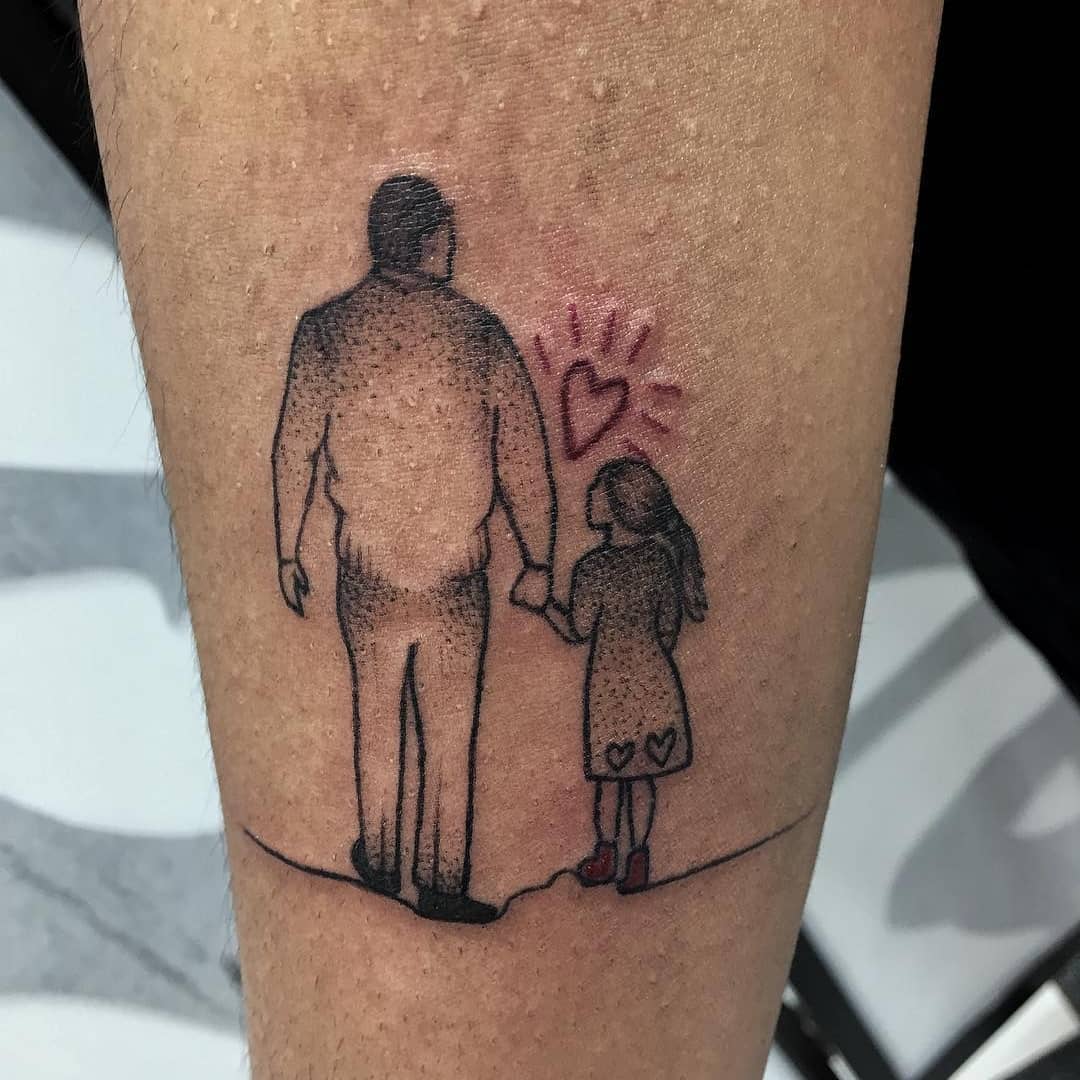 Father and Daughter Daisy Tattoo father daughter tattoos ideas tattoo