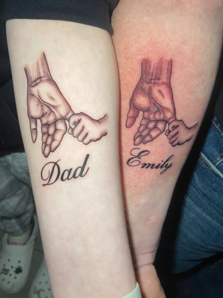 Father and Daughter Pinky Promise Tattoo father daughter tattoos tattoo