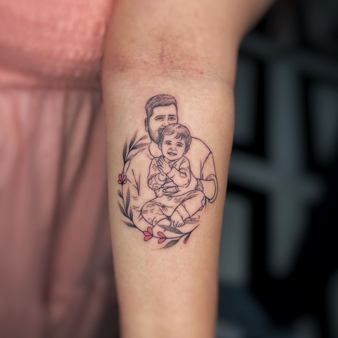 Father and Daughter Stairway Clock Tattoo father daughter tattoos ideas tattoo