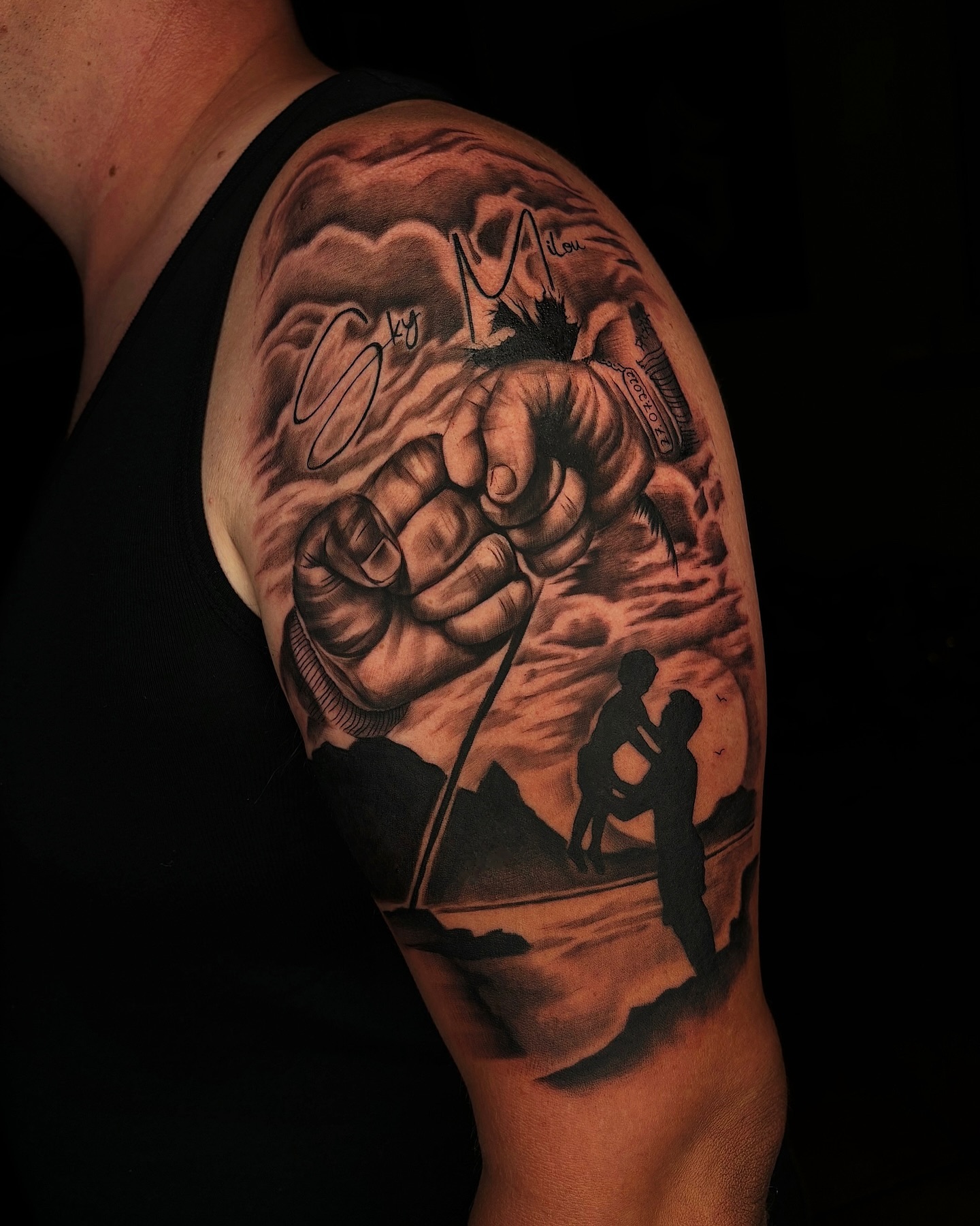 Father and Son Fist Bump Tattoo father and son tattoos tattoo