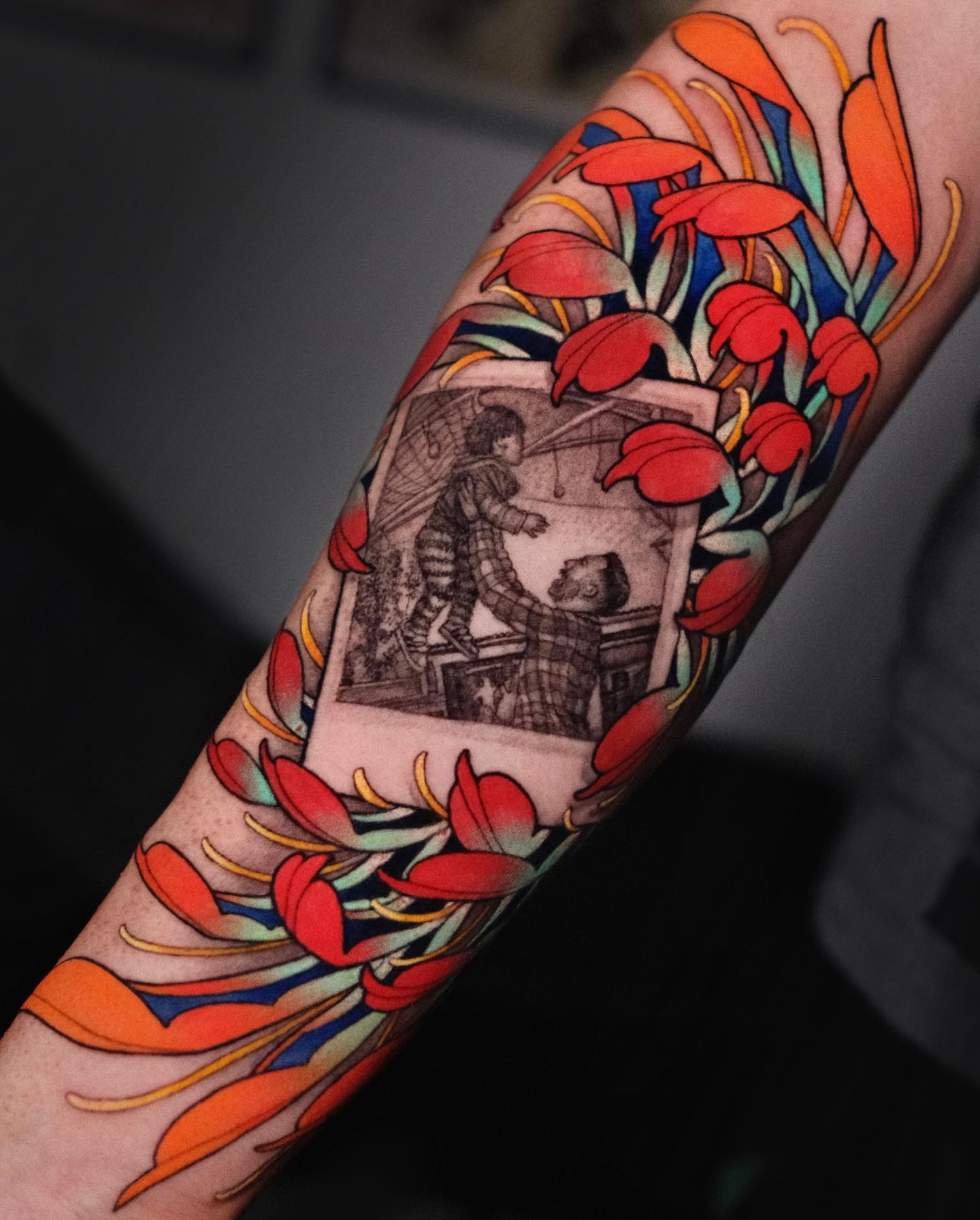 Father and Son Memory Photo Tattoo father and son tattoos tattoo