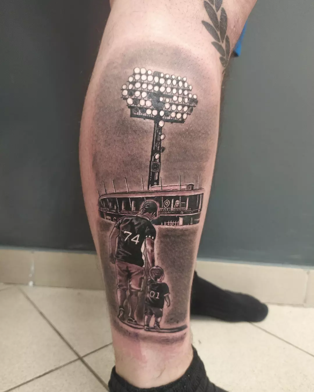 Father and Son Stadium Walk Tattoo father and son tattoos tattoo