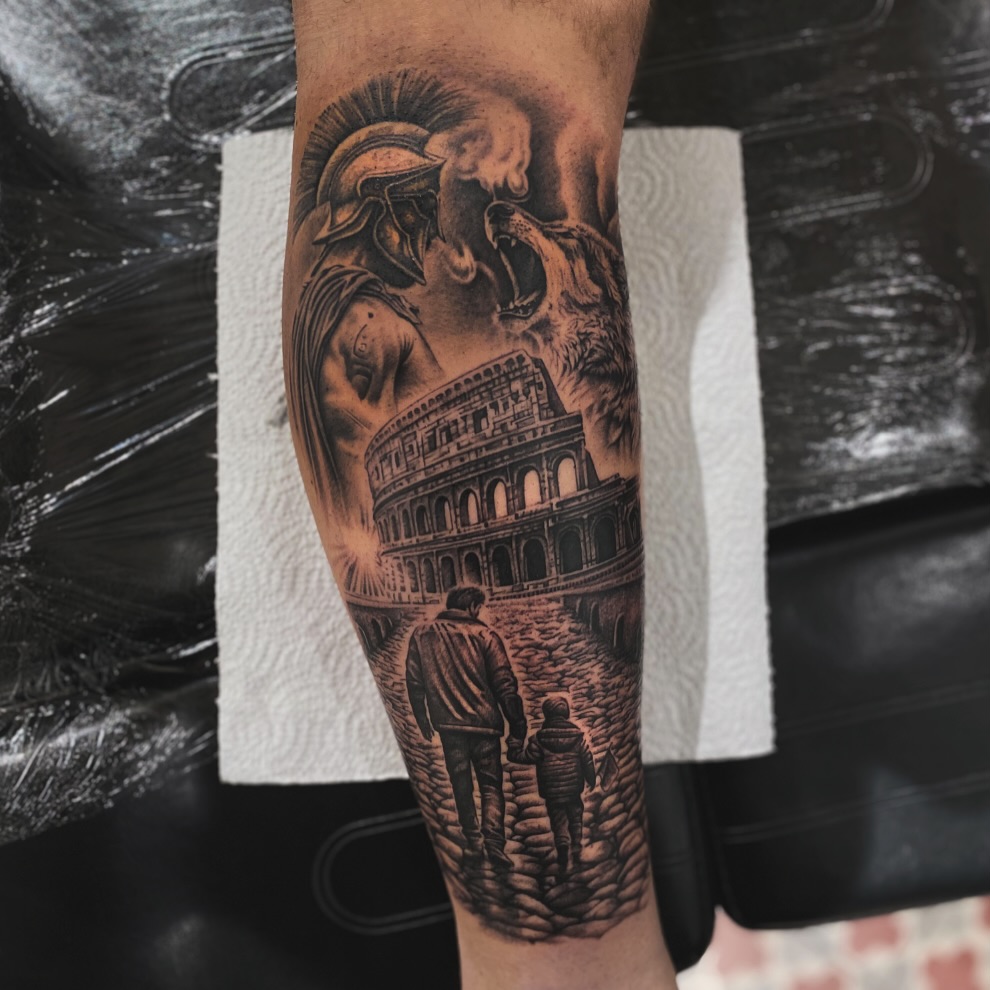 Father and Son Warrior Path Tattoo father and son tattoos tattoo