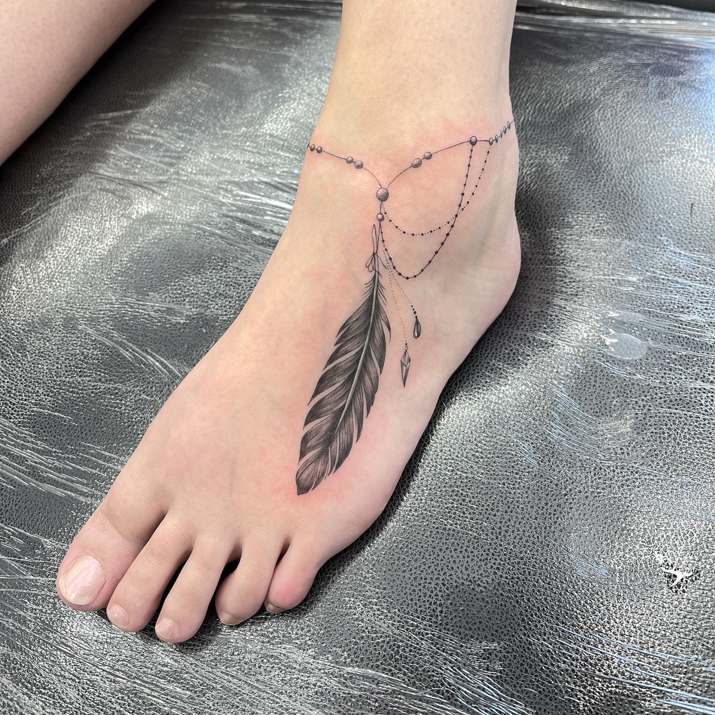 Anklet Feather Tattoo