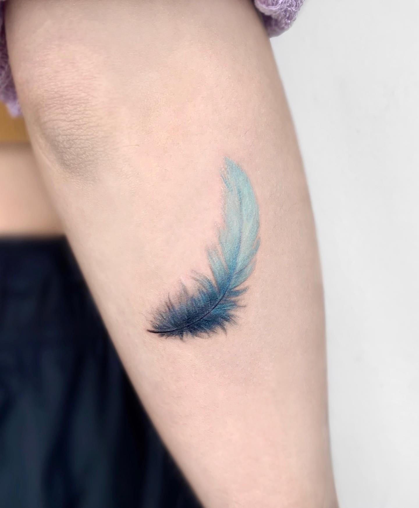 Blue Feather Tattoo