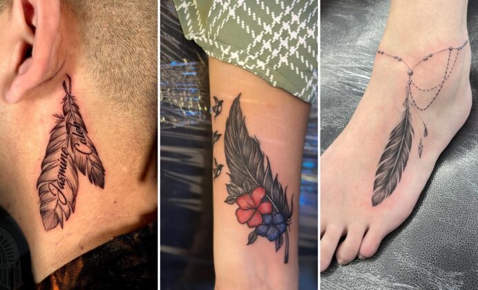 15+ Aesthetic Feather Tattoo Ideas Showcasing Feather Artistry