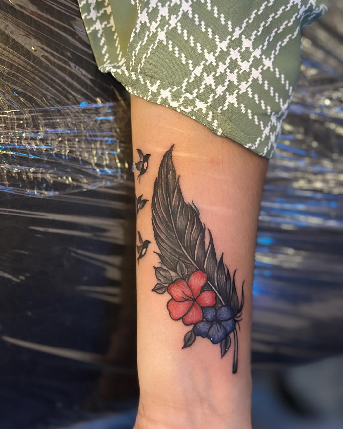 Peacock Feather And Om Tattoo