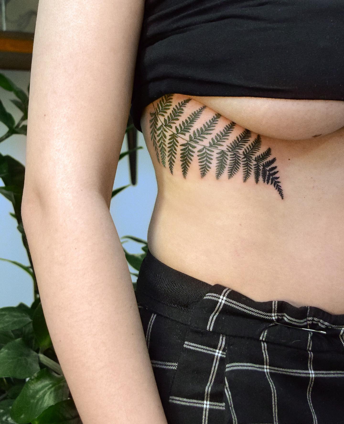 Rib Fern Frond Tattoo