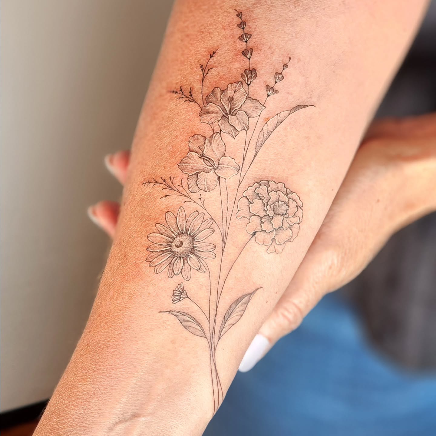 Native Wildflower and Daisy Tattoo daisy tattoo ideas tattoo