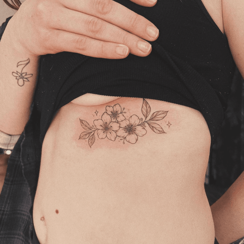 Fine Line Detailed Flowers