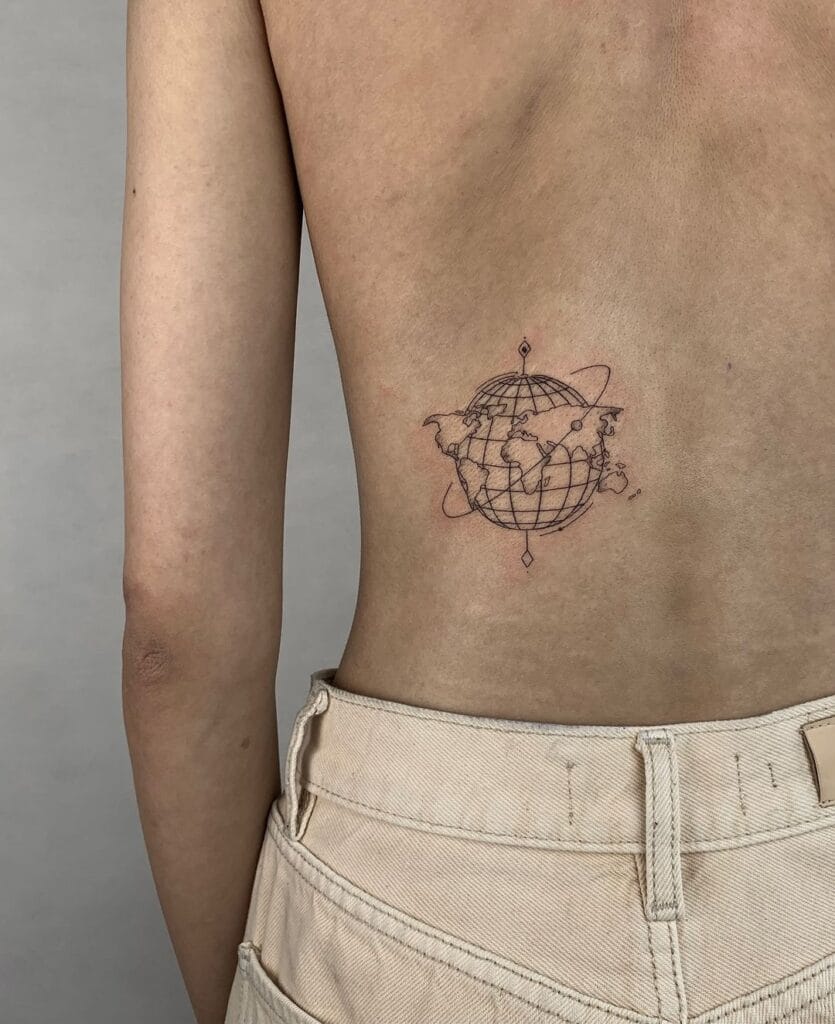 Geometric Design of a Triangle Encompassing an Eye small tattoo ideas for men tattoo