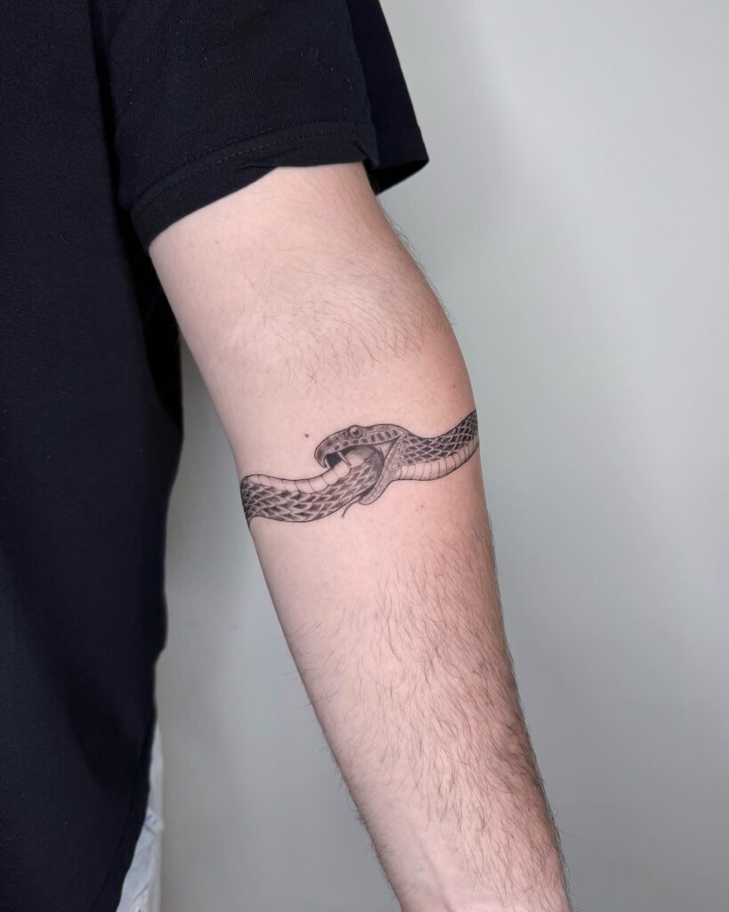 Floral Vine Ouroboros Tattoo