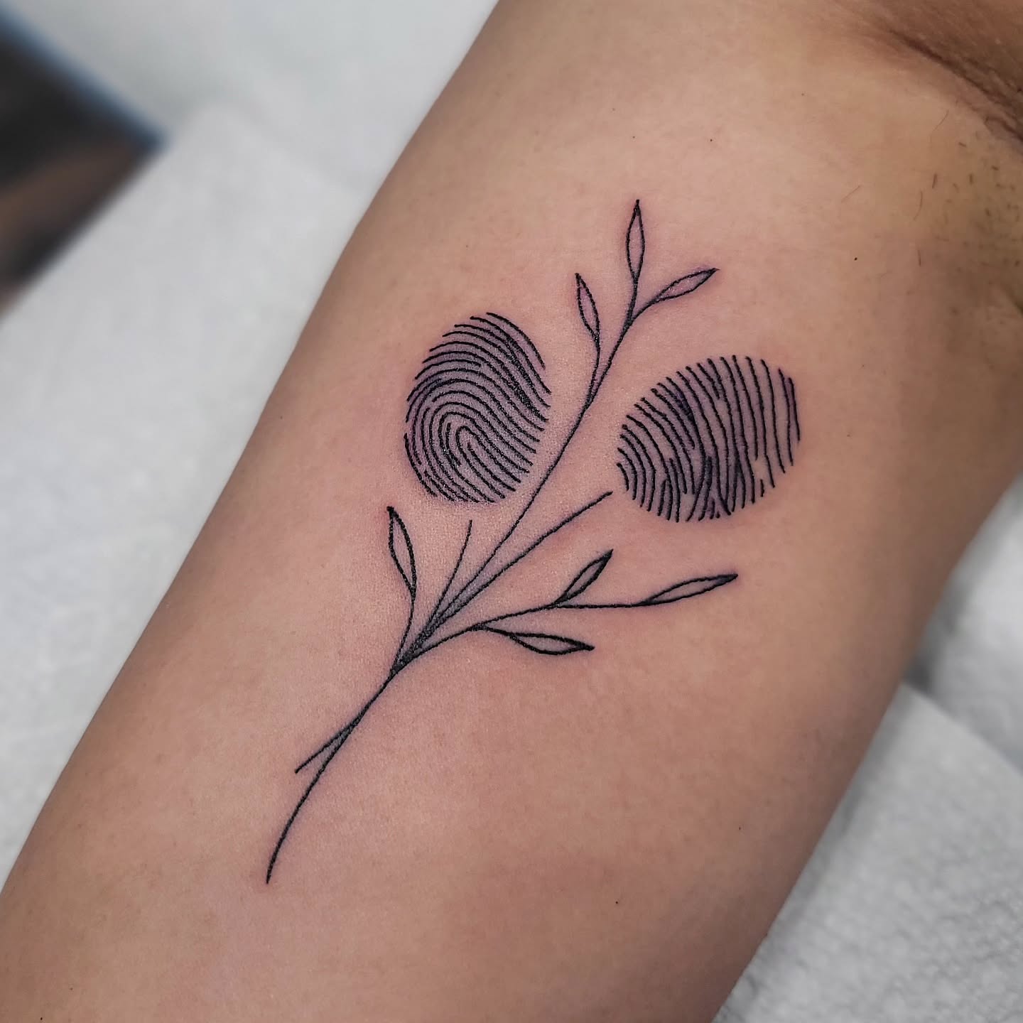 Botanical Fingerprint Tattoo