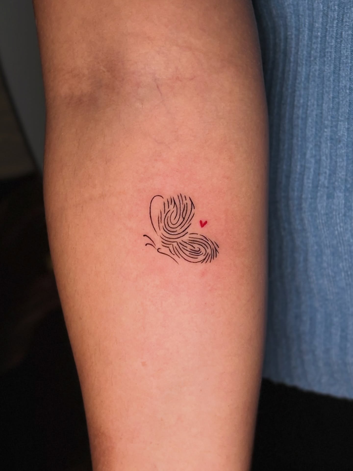 Fingerprint Butterfly Tattoo