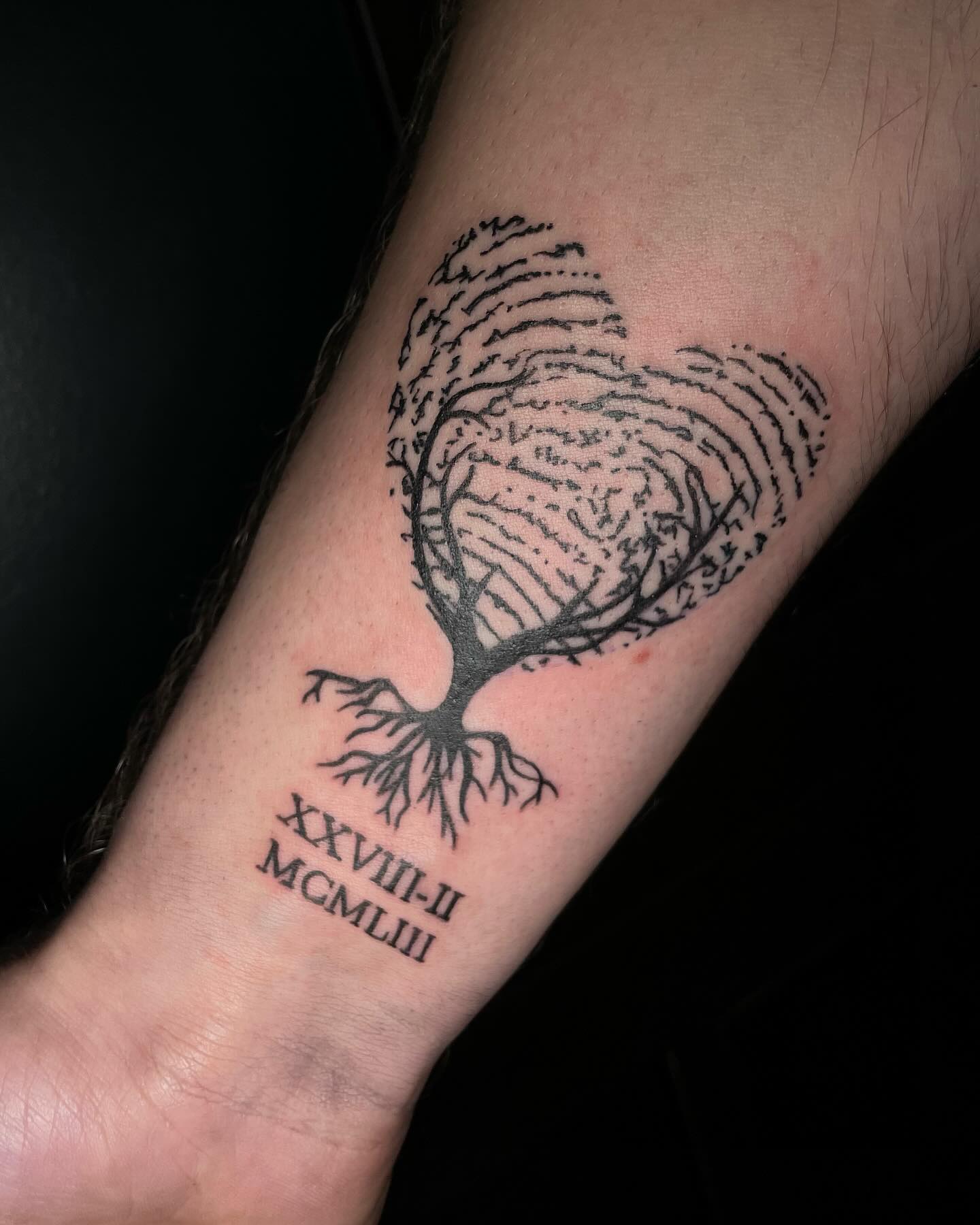 Fingerprint Tree Of Life Tattoo