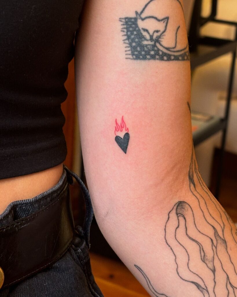 Heart with Chains and Lock Tattoo small heart tattoo ideas tattoo