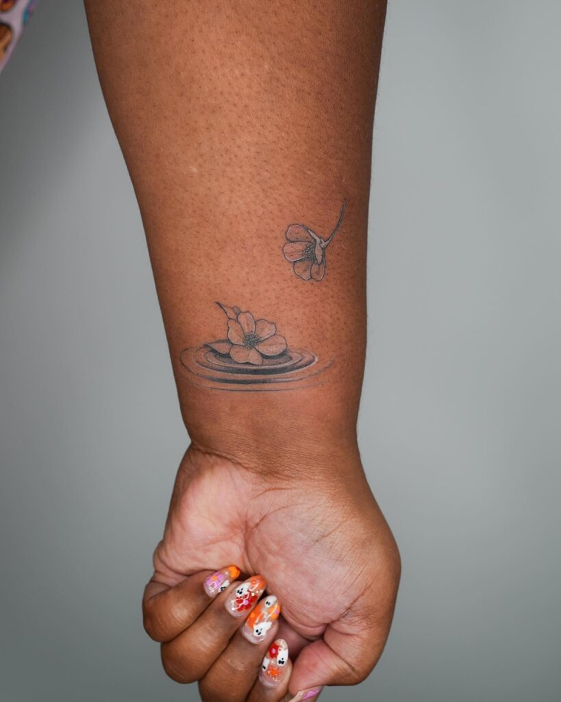 Flying Birds Wrist Tattoo