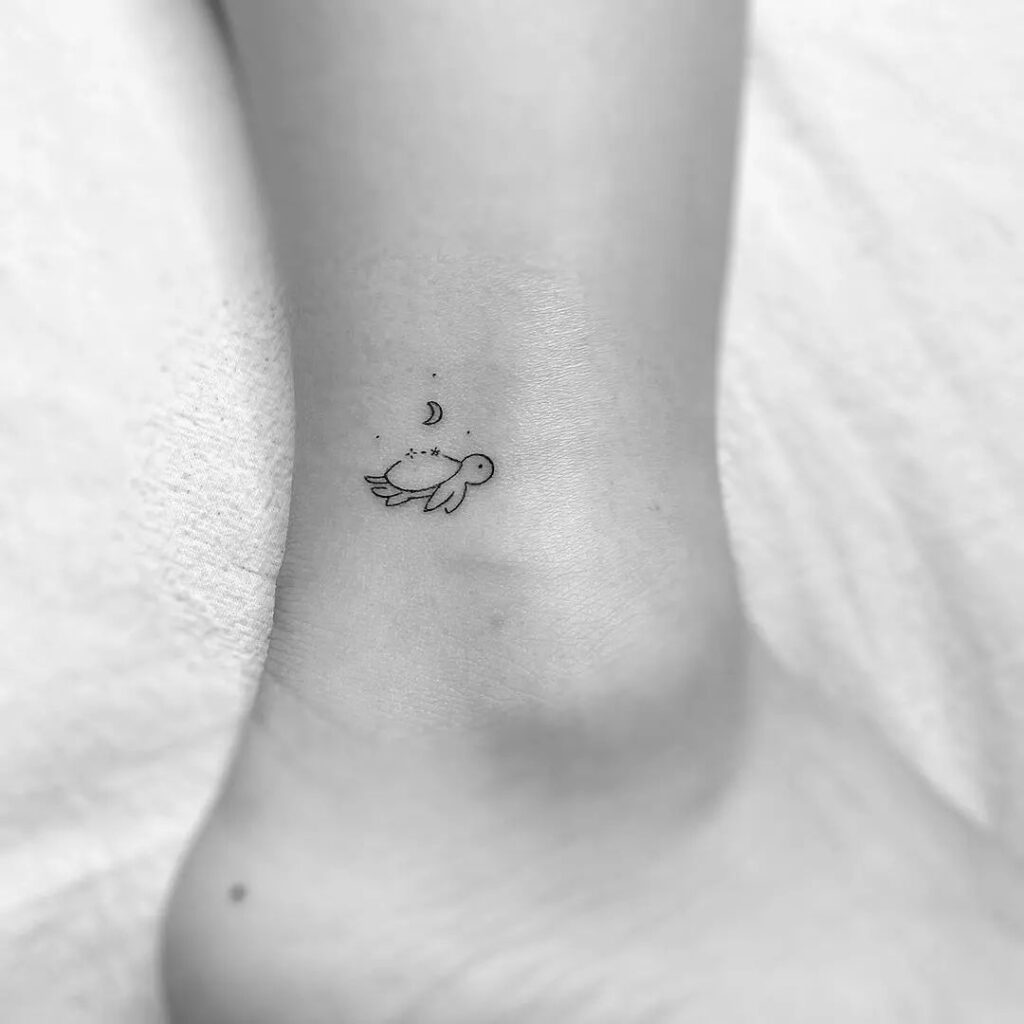 Bold Sunflower Ankle Tattoo
