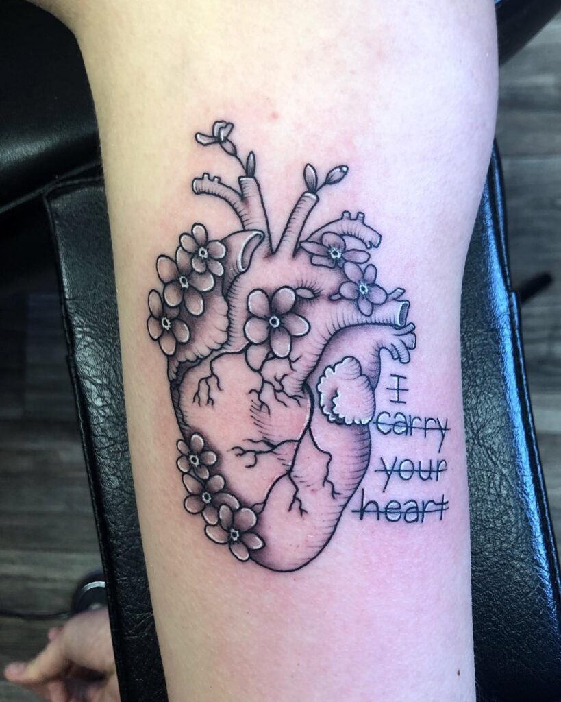 Safe In The Arms Of Jesus Miscarriage Tattoo