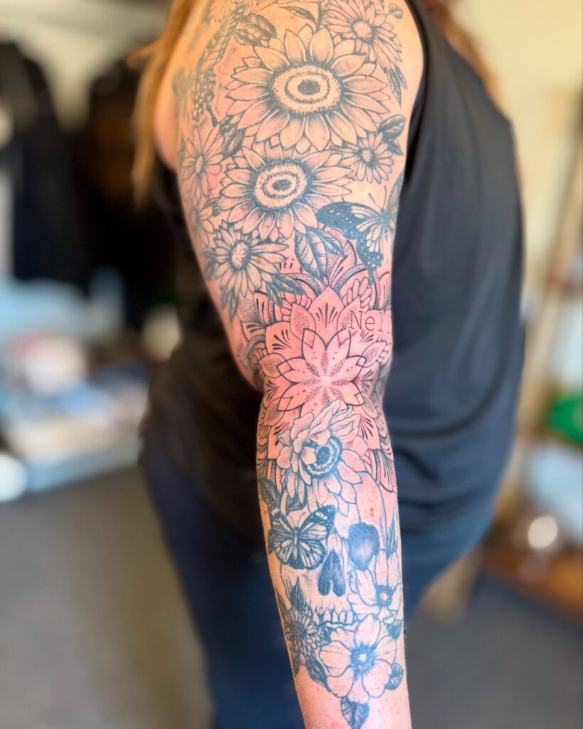 Tropical Fruit-Inspired Sleeve Fillers Tattoo Design
