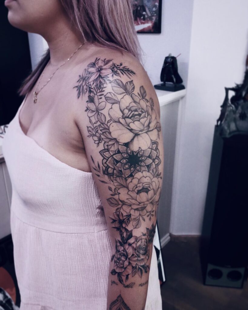 High Priestess Tarot Half Sleeve Tattoo