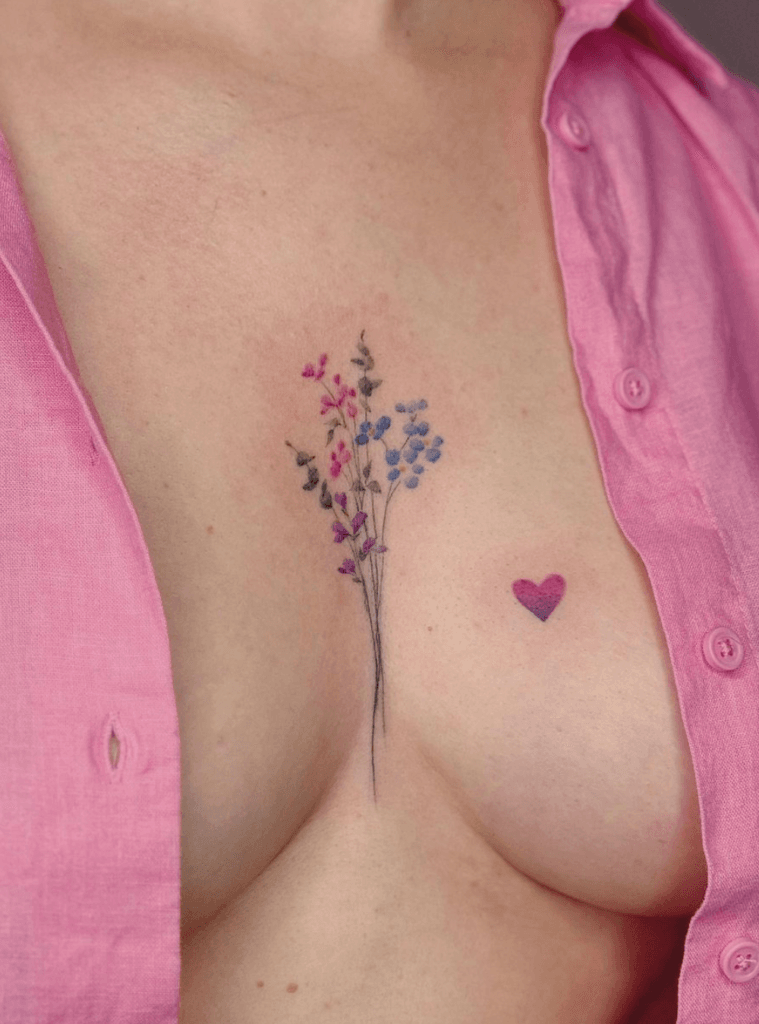 Floral Bouquet & Little Heart